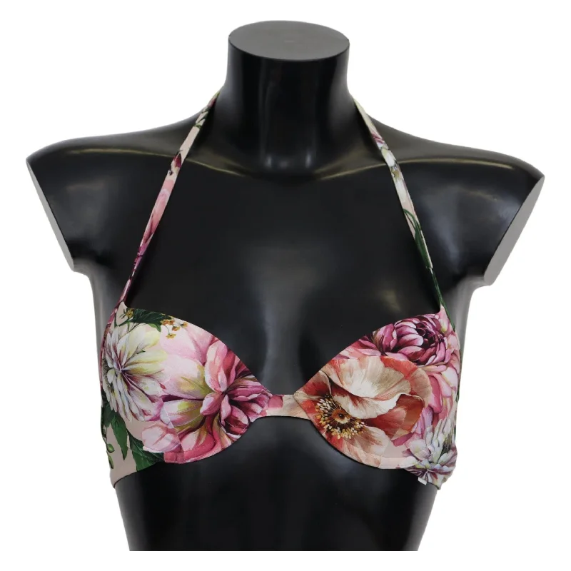 Dolce & Gabbana Floral Elegance Elastic Bikini Top