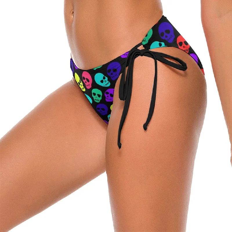 Ladies Colorful Skulls Bikini Bottoms