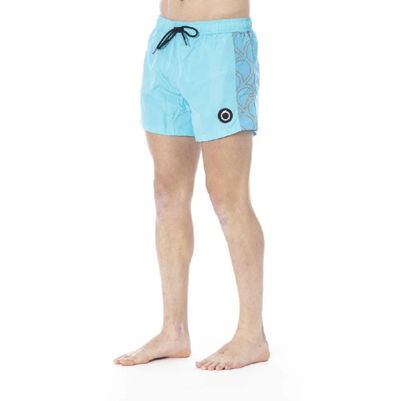 Light Blue Polyester Swimwear