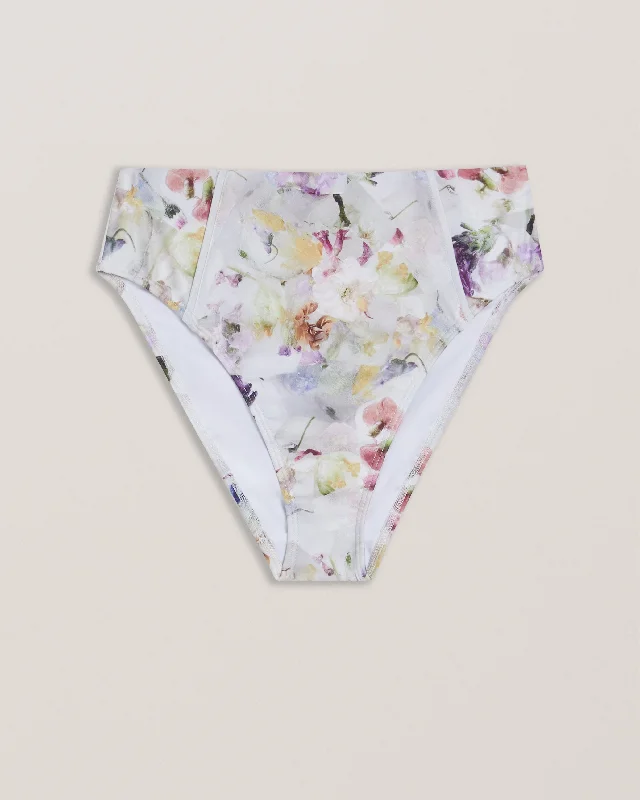 Ovelina High Waisted Bikini Pant White