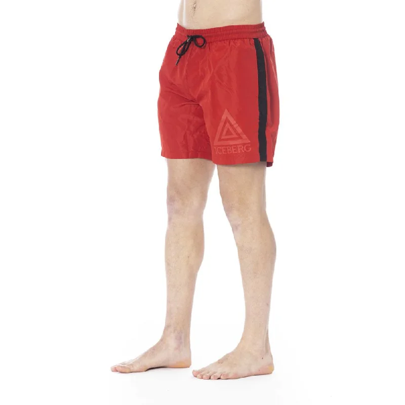 Red Polyester Swimwear