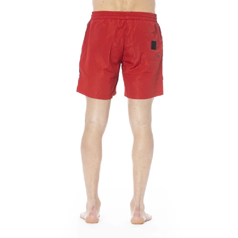 Red Polyester Swimwear