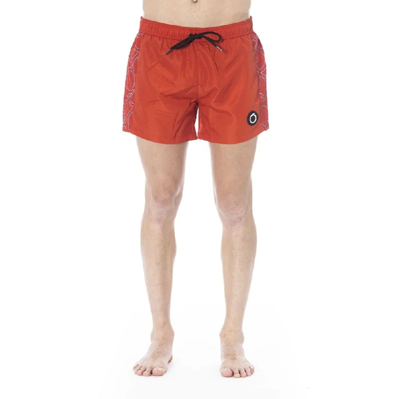 Red Polyester Swimwear