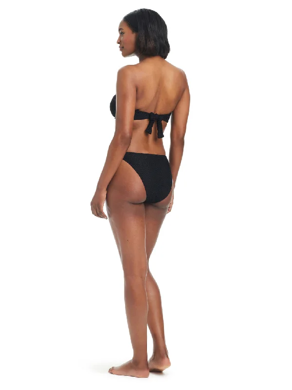 Double Trouble V-Wire Bandeau Bikini Top Black