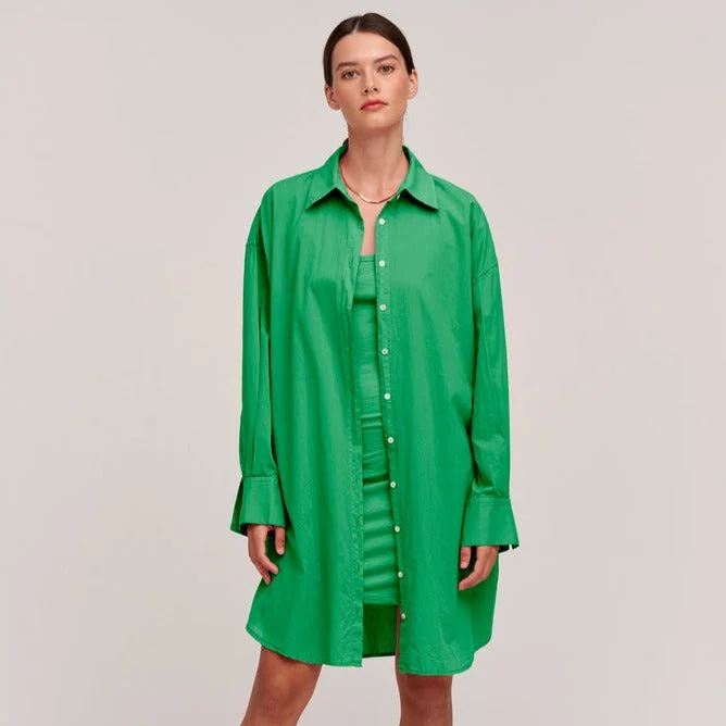 Addison Cotton Poplin Shirt Dress (Acid)