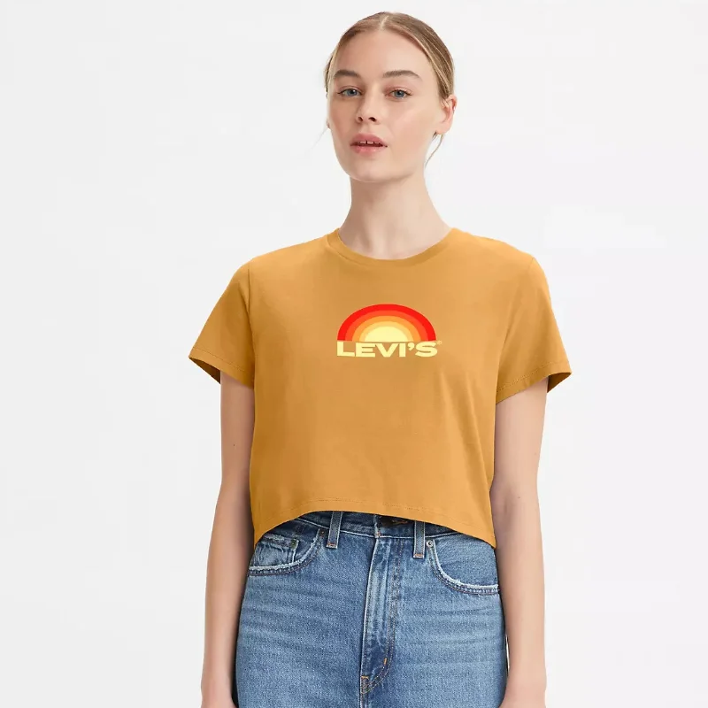 Cropped Jordie Tee (Sunrise Amber)