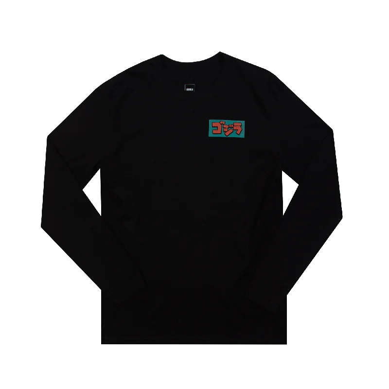 Godzilla Retro Black Long Sleeve