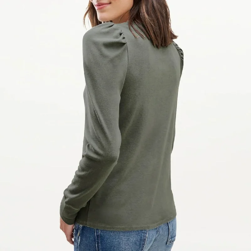 Ingrid Classic Layering Knit LS Tee (Vintage Olive Brown)