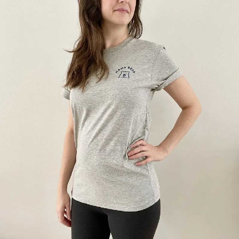 Mama Bear Tee (Heather Grey + Navy)