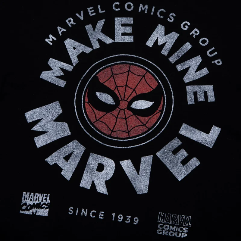 Marvel Comics Vintage Spidey Black Long Sleeve