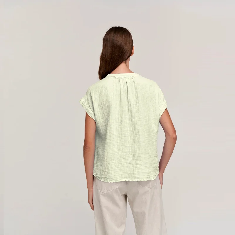 Pamela Cotton Gauze Blouse (Kiwi)