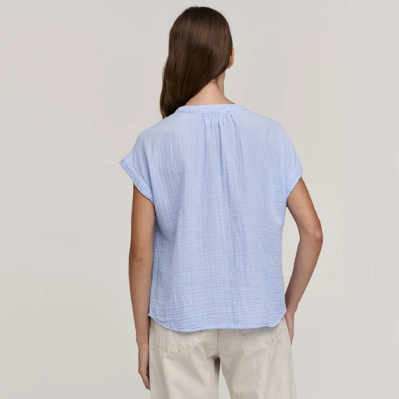 Pamela Cotton Gauze Blouse (Mist)