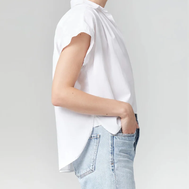 Penny Short Sleeve Blouse (Star White)