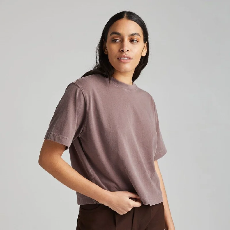 Relaxed Crop Tee (Plum Smoke)