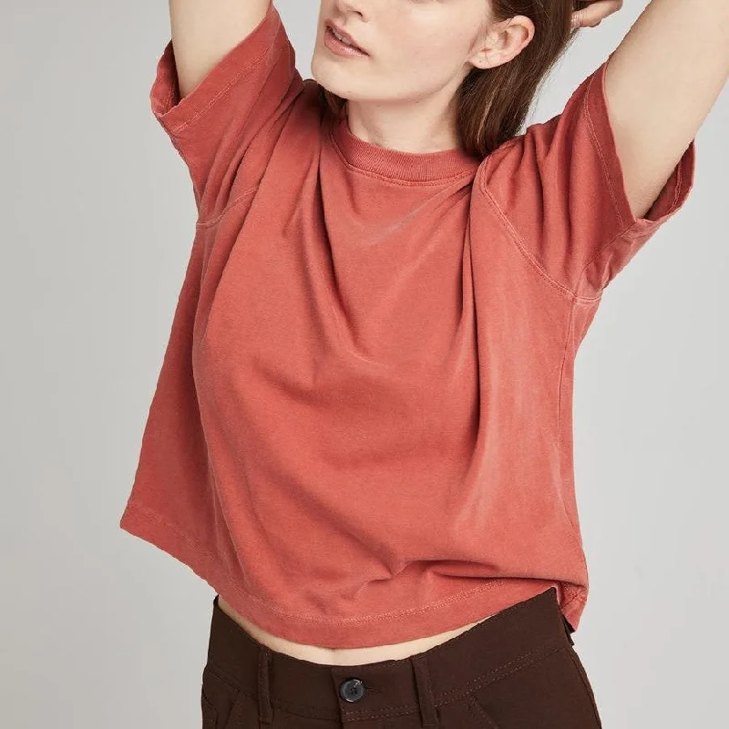 Relaxed Crop Tee (Red Ochre)