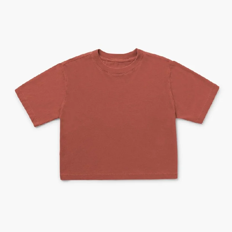 Relaxed Crop Tee (Red Ochre)