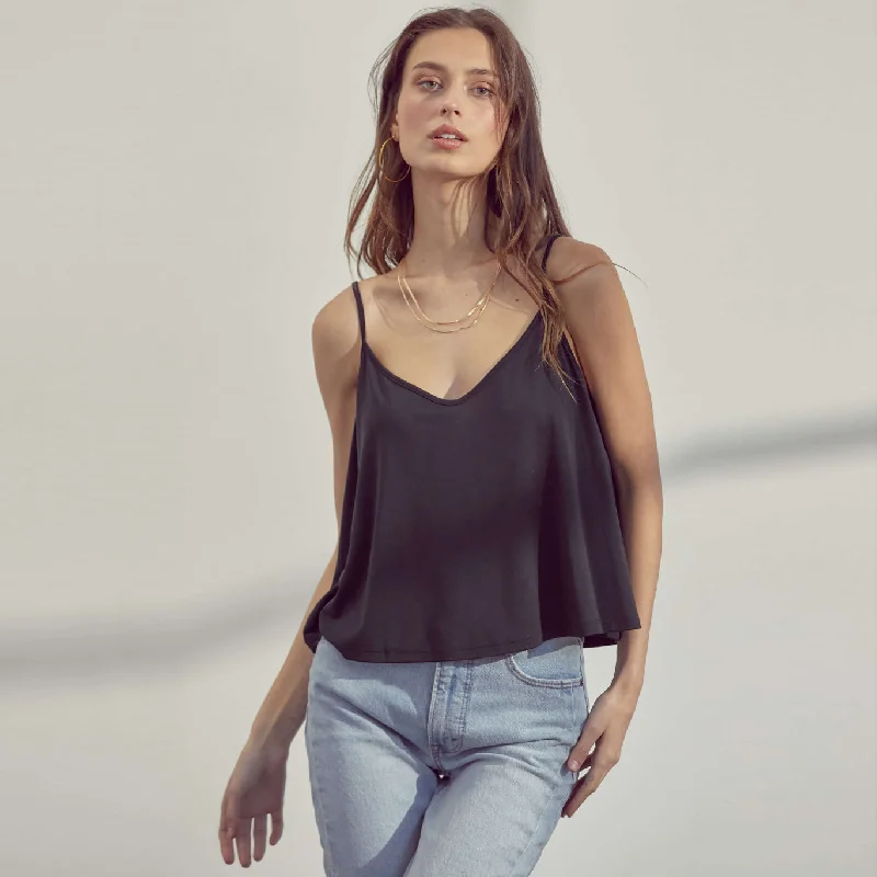 Relaxed Strappy Tank (Black)