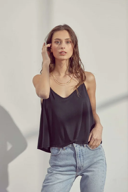 Relaxed Strappy Tank (Black)