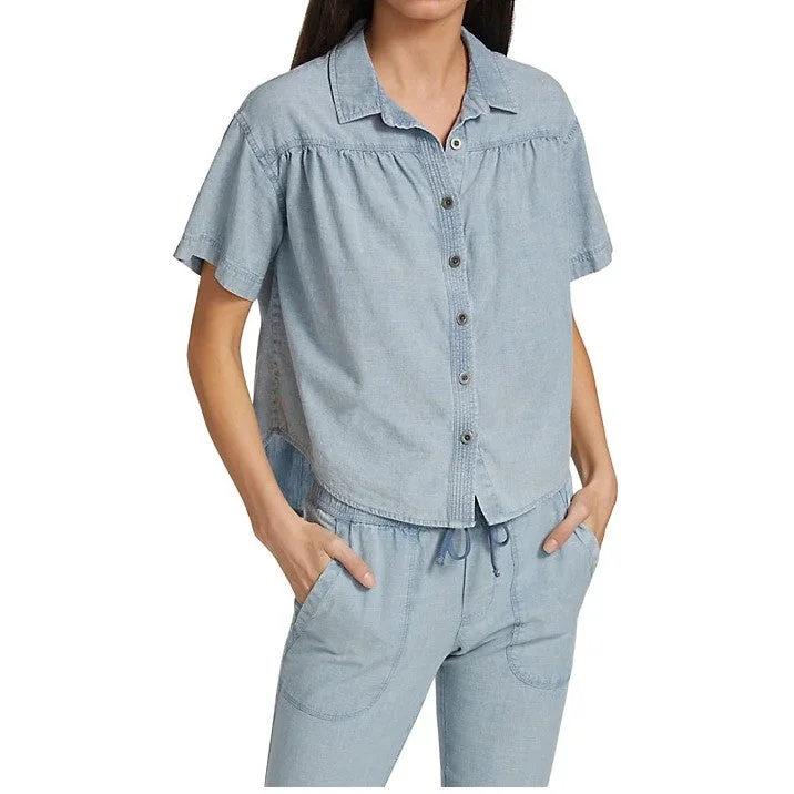 Soleil Short Sleeve Top (Chambray)