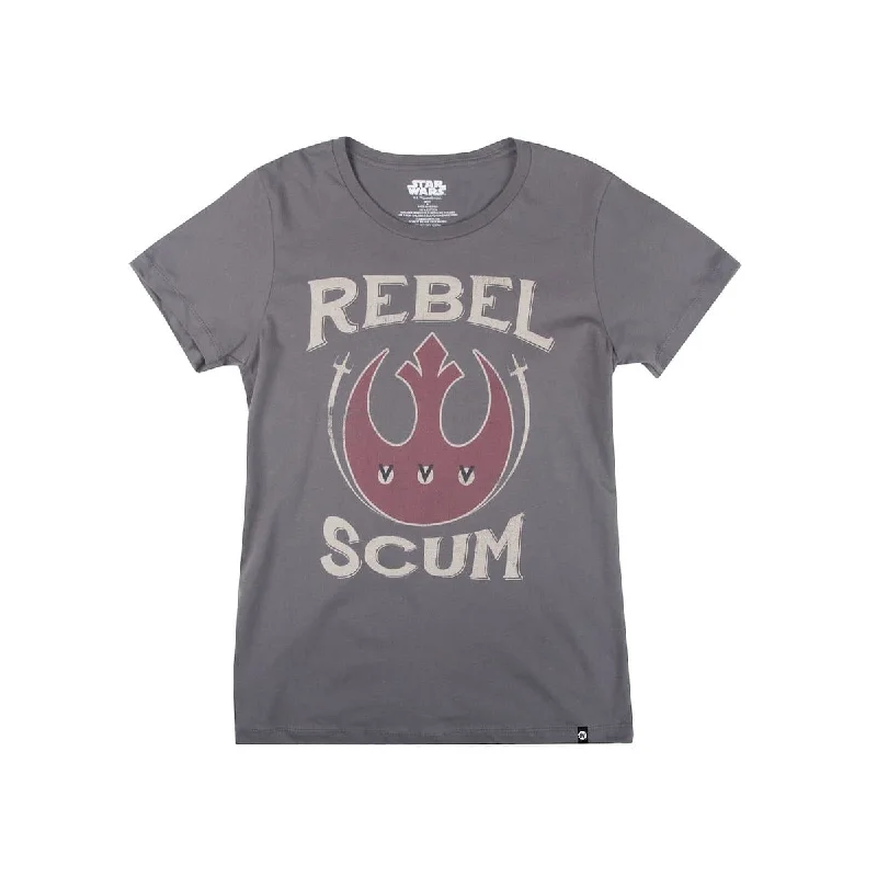 Rebel Scum Logo Women’s Charcoal Tee