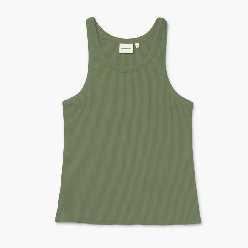 Vintage Rib Tank (Olive Army)