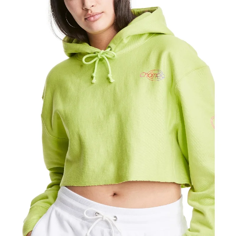 Champion Womens Jersey Cropped Hoodie