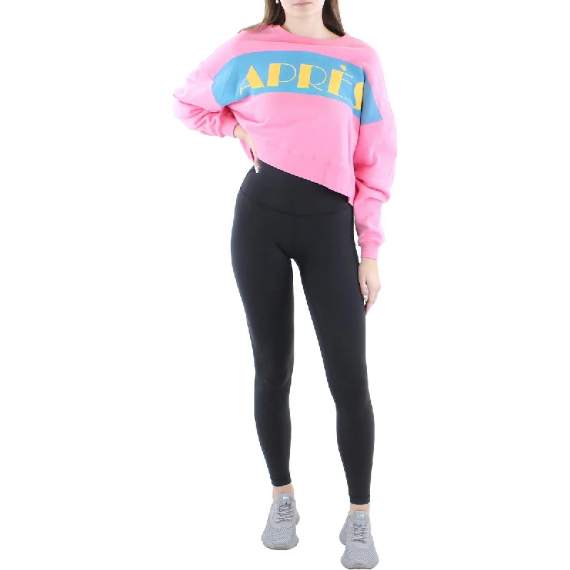 Chaser Womens Graphic Crew Neck Sweatshirt