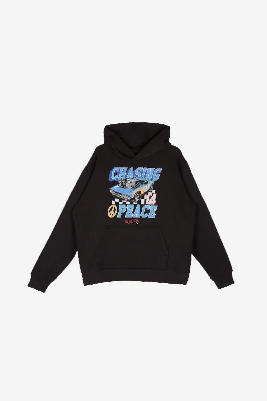 Chasing Peace Racing Heavyweight Hoodie - Black