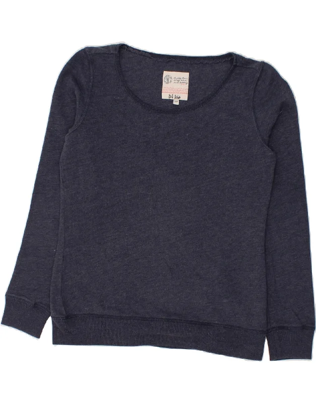 FAT FACE Womens Sweatshirt Jumper UK 10 Small Navy Blue Cotton