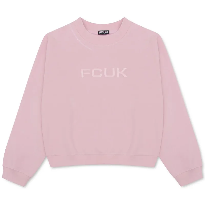 Fcuk Womens Embroidered Logo Sweatshirt