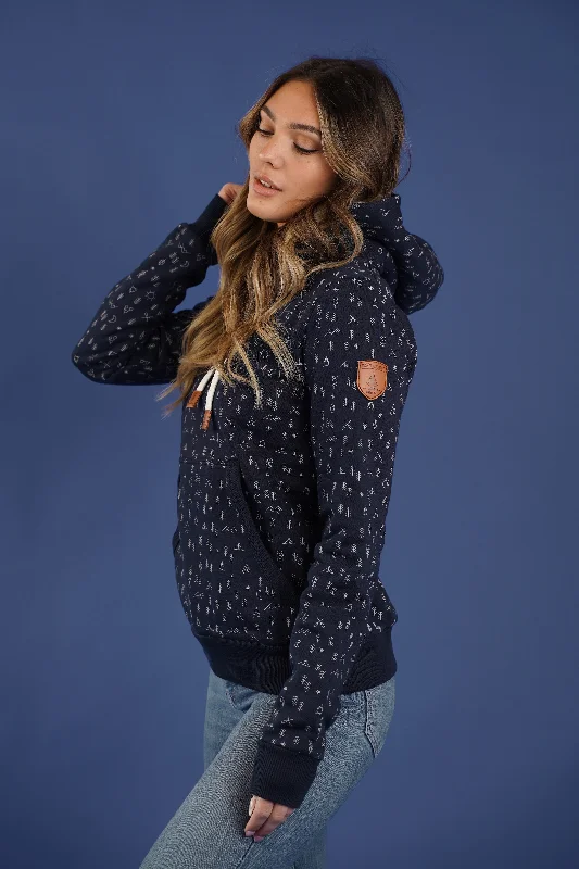 Georgia Print Navy Hoodie