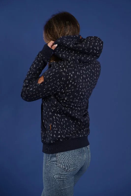 Georgia Print Navy Hoodie