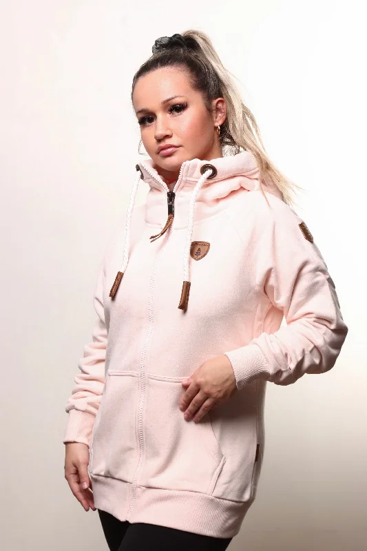 Hera Petal Pink Zip Hoodie