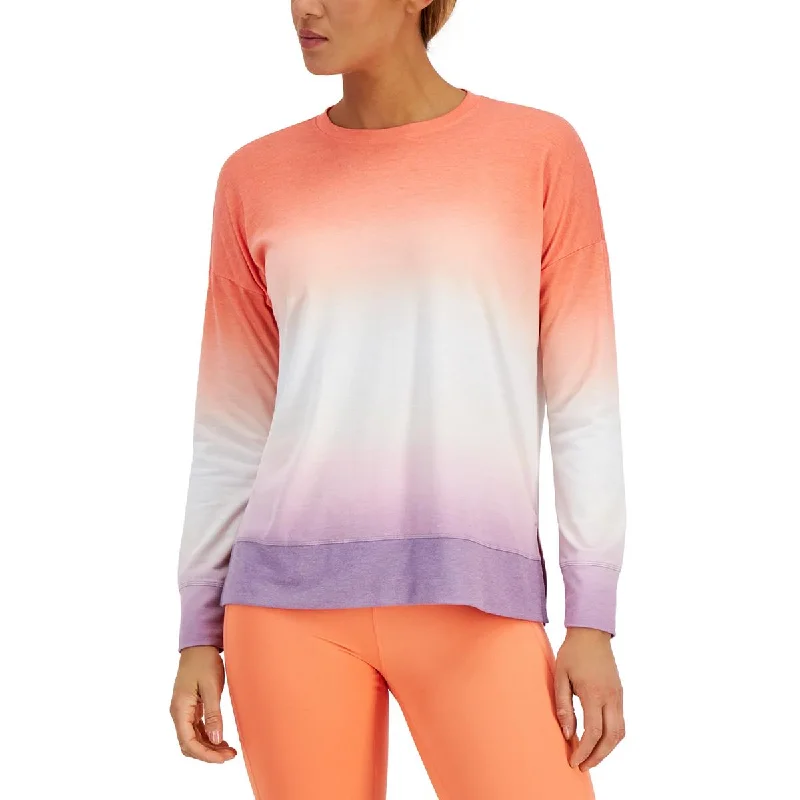 Ideology Womens Dip-Dye Comfy Sweatshirt