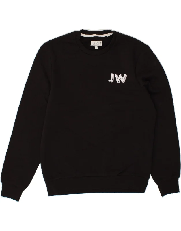 JACK WILLS Mens Sweatshirt Jumper Medium Black