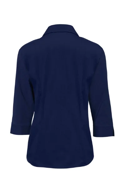 Womens Metro Shirt 3/4 Sleeve - Navy