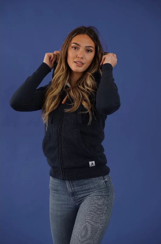 Luna Navy Zip Hoodie