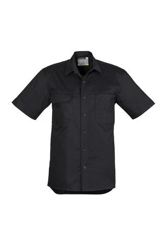 Men’s Lightweight Tradie Short Sleeve Shirt - Black