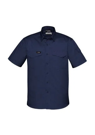 Mens Rugged Cooling Short Sleeve Shirt Navy