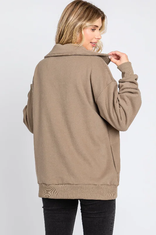 Mocha Collared Pullover