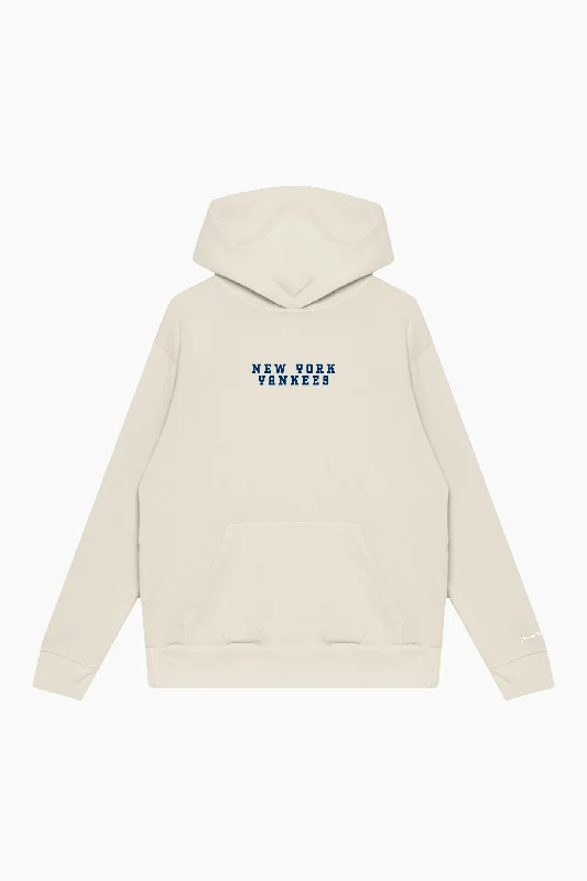 New York Yankees Heavyweight Hoodie - Ivory