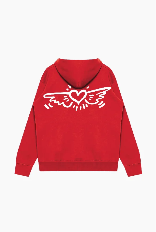 P/C x Keith Haring Heavyweight Hoodie - Red