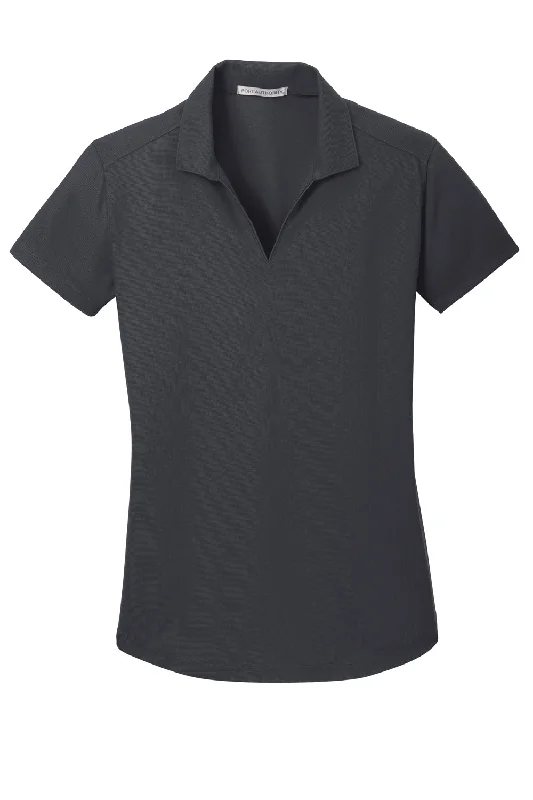 Port Authority Womens Dry Zone Moisture Wicking Short Sleeve Polo Shirt - Battleship Grey