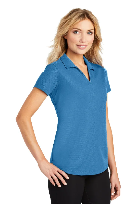 Port Authority Womens Dry Zone Moisture Wicking Short Sleeve Polo Shirt - Celadon Blue