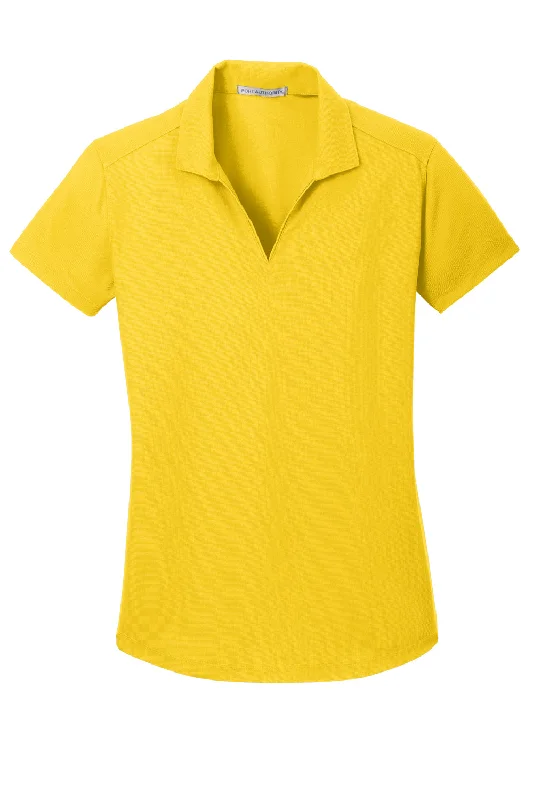 Port Authority Womens Dry Zone Moisture Wicking Short Sleeve Polo Shirt - Yellow