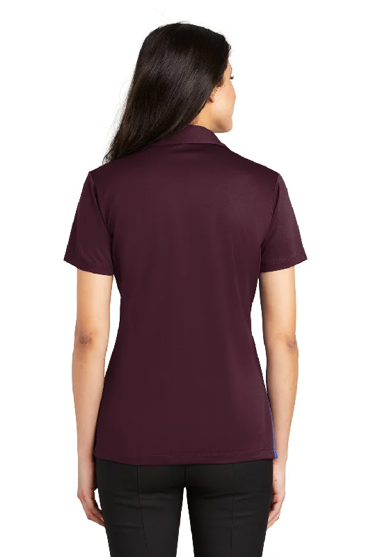 Port Authority Womens Silk Touch Performance Moisture Wicking Short Sleeve Polo Shirt - Maroon