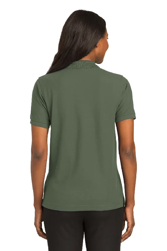 Port Authority Womens Silk Touch Wrinkle Resistant Short Sleeve Polo Shirt - Clover Green