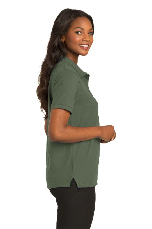 Port Authority Womens Silk Touch Wrinkle Resistant Short Sleeve Polo Shirt - Clover Green