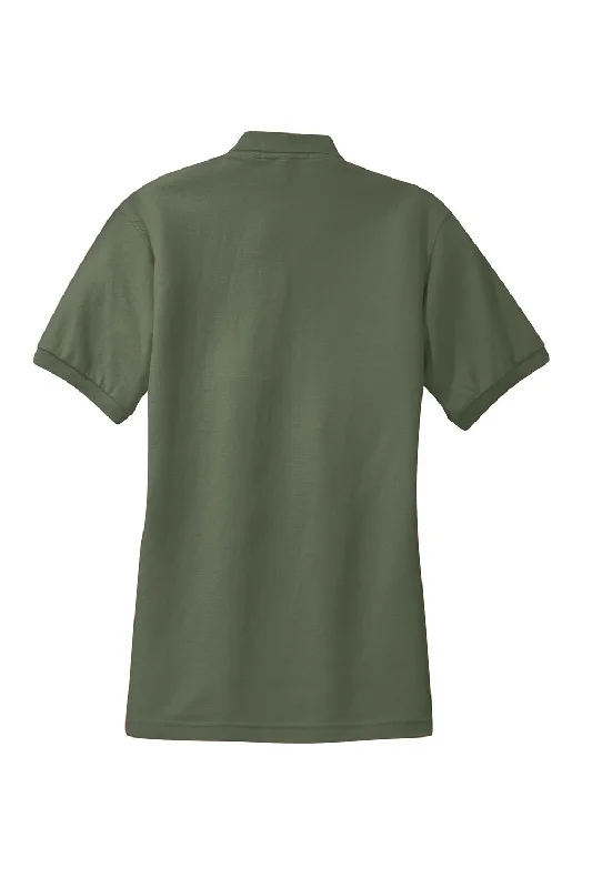 Port Authority Womens Silk Touch Wrinkle Resistant Short Sleeve Polo Shirt - Clover Green