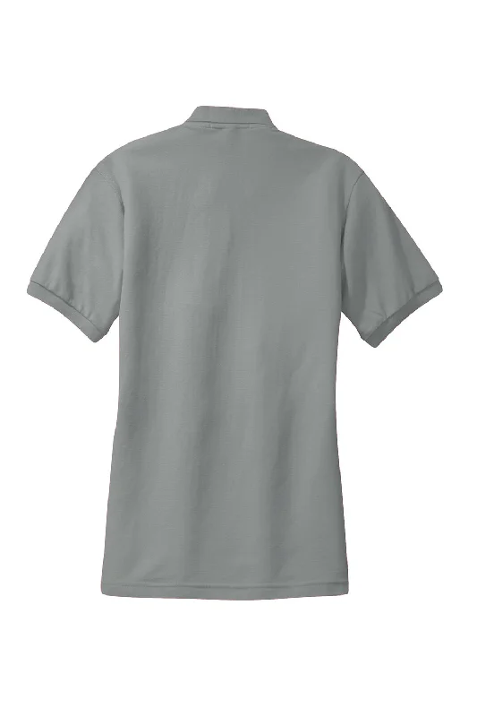 Port Authority Womens Silk Touch Wrinkle Resistant Short Sleeve Polo Shirt - Cool Grey